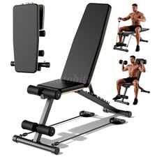 Weight Bench Adjustable Foldable Strength Gym Training Full Body Workout Incline