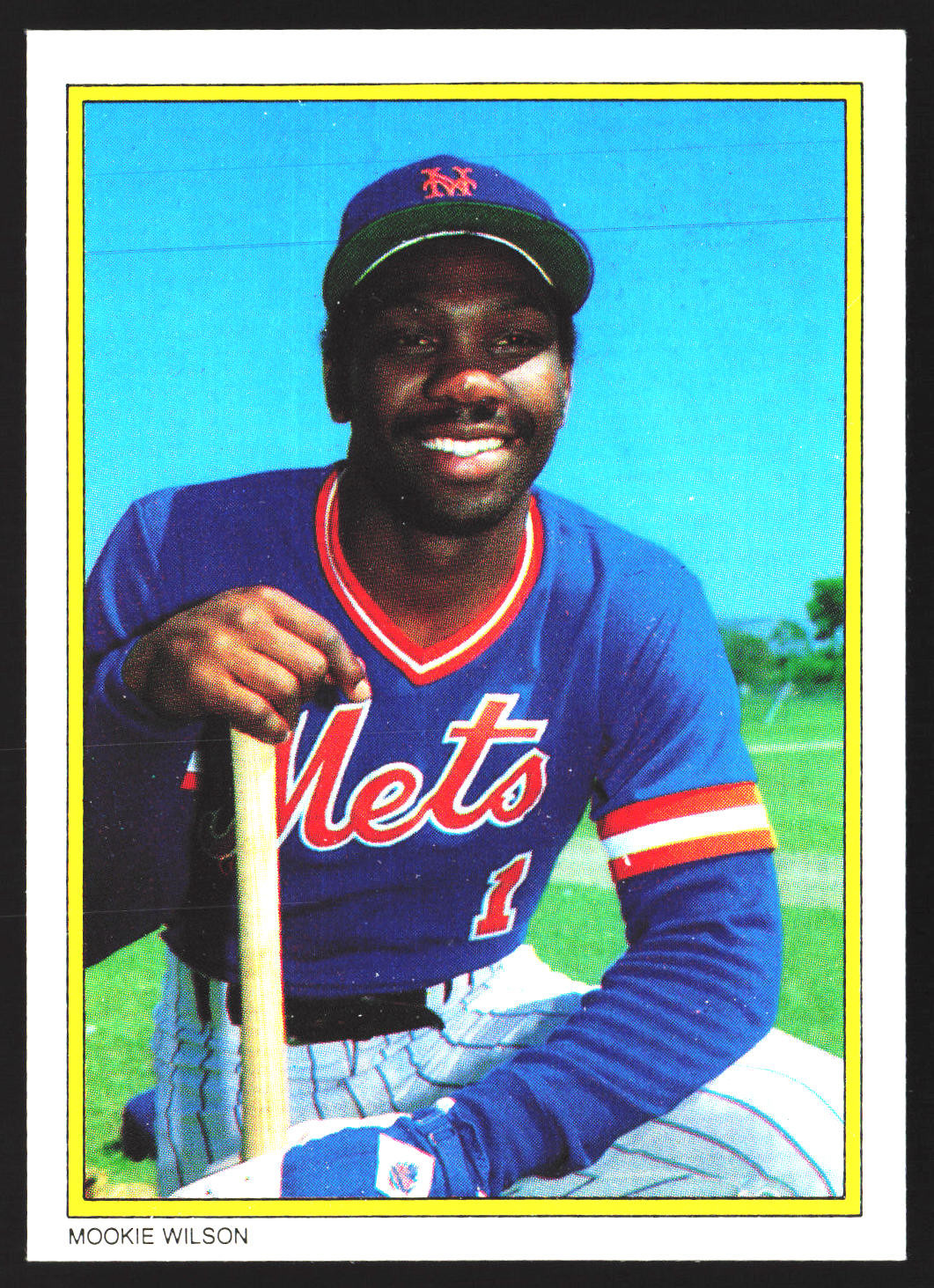 1983 Topps Mookie Wilson #2 All-Star Mets Baseball Card Collector's Edition