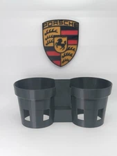 Porsche Cayenne 958 Dual Cup Holder Insert w/ Coin Pocket  2011–2017