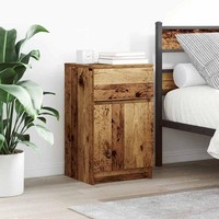 Nachttische 2 Stk. Altholz-Optik 39X35X65 Cm Holzwerkstoff