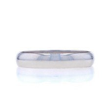 White Gold Men's Wedding Band - 10k Ring