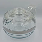 Vintage Pyrex Flameware 6 Cup Glass Teapot 8336-H B-3 With Lid 7756-C