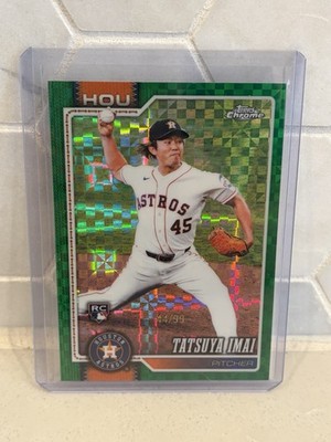 2026 Topps Chrome - Tatsuya Imai #242 Green X-Fractor (RC) 44/99 Rookie Astros