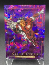 2024 Upper Deck Marvel Masterpieces '92 Platino #69 Northstar Cristalli Viola