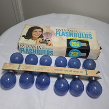 Vintage Sylvania Blue Dot Camera 25B Flashbulbs In Original Packaging 12 Bulbs
