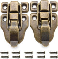 2-Pack Antique Duckbilled Toggle Latch Wooden Box Spring Loaded Hasp Latch Catch