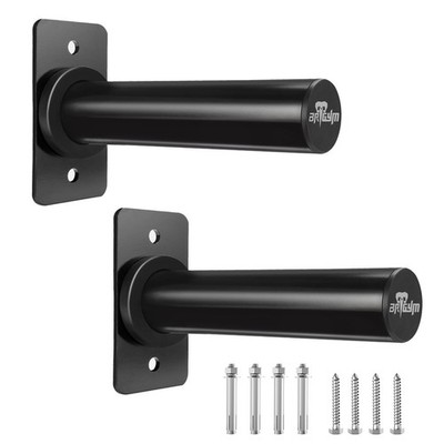BRTGYM Wall Mounted Weight Plate Holder, Fit 2inch Olympic 8.8''L*1.9''OD, 2PCS 