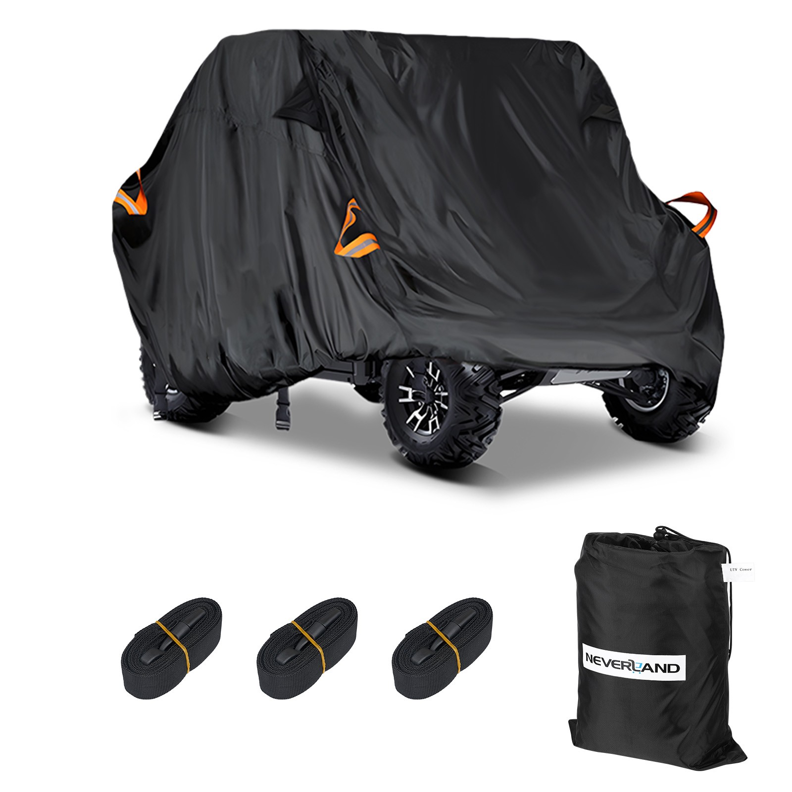 NEVERLAND Waterproof Utility Vehicle Cover Storage Heavy Duty 300D 400cm Black
