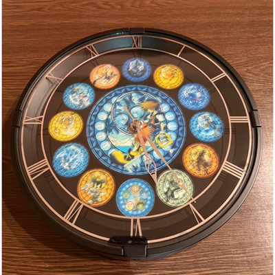 Kingdom Hearts Lightning Wall Clock Quartz Φ280mm Square Enix