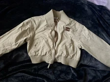 Miu Miu Panama Cotton Bomber Jacket – Ivory (ML1050) – Rare Runway Piece 