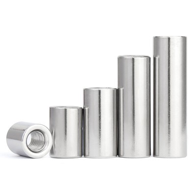 A2 Stainless Steel Threaded Rod Bar Stud Round Connector Nut  M2 M2.5 M4 - M20