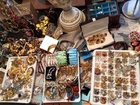 Bulk Vintage Costume Jewelry Rings, Brooches, Monet, Sterling, Avon Mix