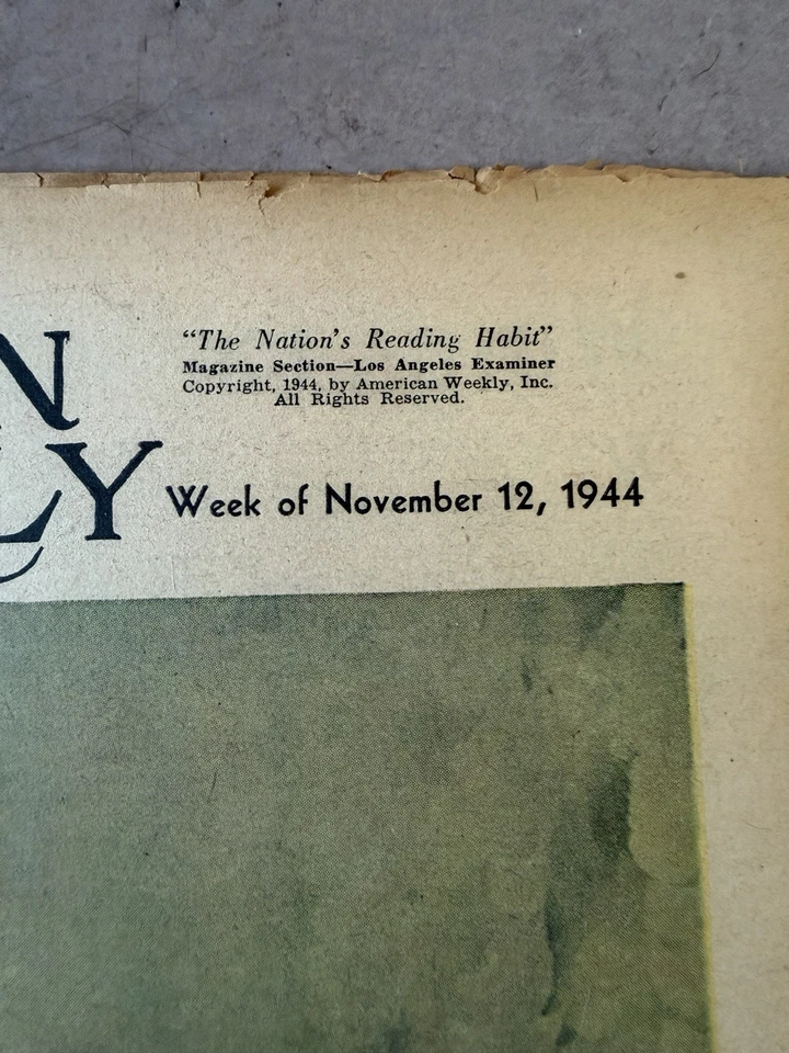 American Weekly Magazine Antique 1944-47,  WW2 Era (bundle Of 5) - Image 3 of 4