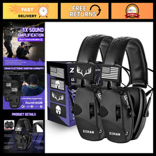 Electronic Shooting Earmuffs 2-Pack, NRR 23dB Noise Reduction, Gun Range Ear Pro