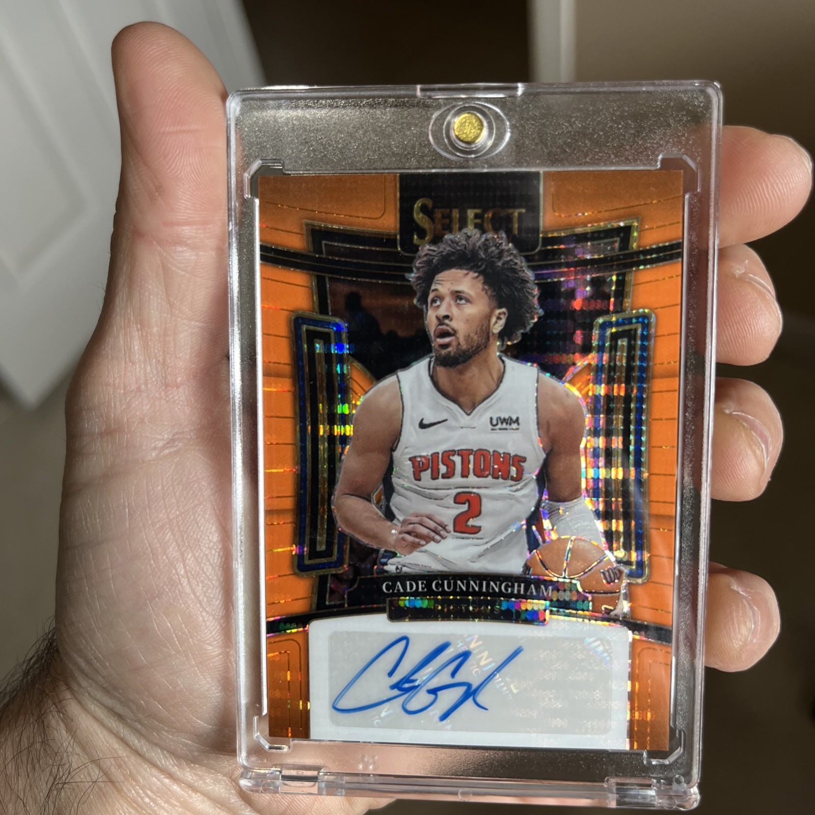 2023-24 Select FOTL Orange Pulsar Signatures Cade Cunningham Pistons 16/30