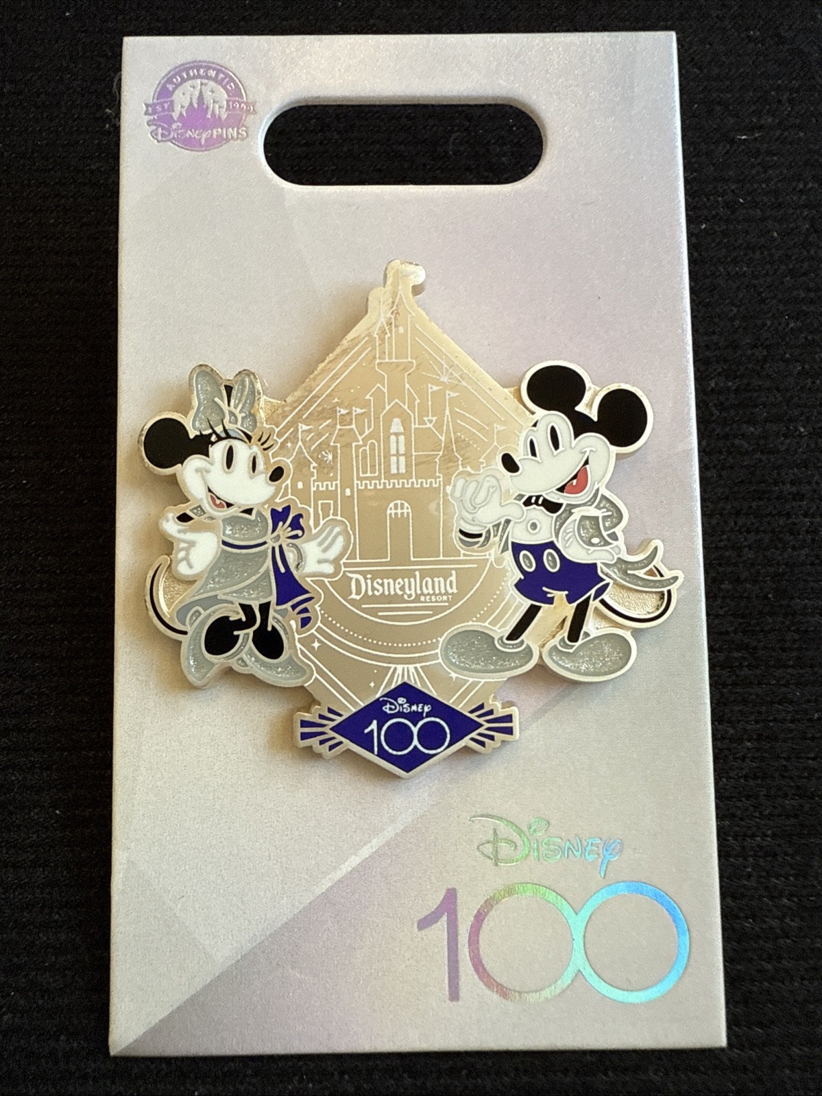 Disney 100 years anniversary Pin 2023 Mickey Minnie Mouse Castle Disneyland Dlr