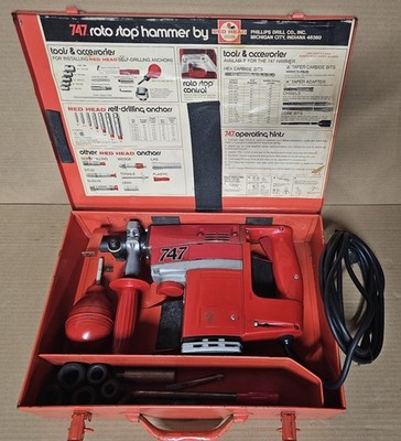 Red Head 747 Roto Stop Hammer with Case and accessories | eBay