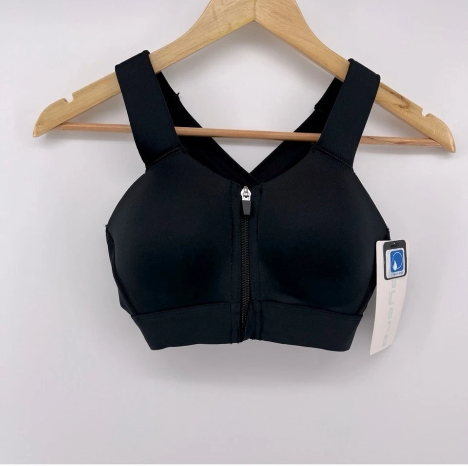 Sutiã esportivo Layer8 fecho frontal com zíper tamanho P (32-34 A/B) estilo # LWB0081-1 NOVO - Imagem 3 de 4