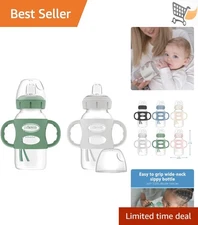 Baby Sippy Bottle Silicone Handles 9oz Transition Training Drinking Learn