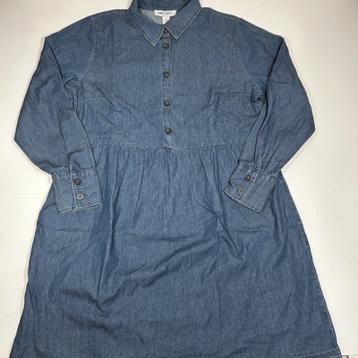 nine west denim dress Women's Nine West Denim Collared Mini Dress