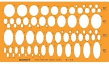 Ellipse Drafting Designing Template Stencil   Assorted Sizes  Degrees Ellipse