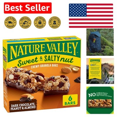 Protein-Rich Dark Chocolate Nut Granola Bars, 6 Count - Perfect for Lunchboxes