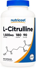 Nutricost L-Citrulline 750mg, 180 Capsules - Gluten Free & Non-GMO