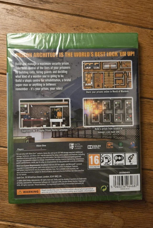 Prison Architect - Xbox One - New & SEALED - Microsoft - Video Game - Rare - Image 2 of 4