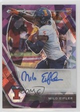 2021 Panini Prizm Draft Picks Purple Ice 18/99 Milo Eifler #DPA-MIL Auto 1o2