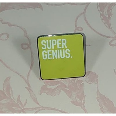 Super Genius Yellow Pin for a Hat, Lapel, Lanyard, Jacket or Backpack
