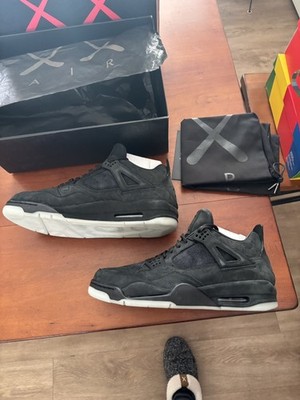 Jordan 4 Retro Black 2017 Size 13, KAWS x Jordan 930155-001