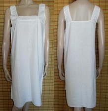 WEISSES NACHTKLEID - UNTERKLEID - SPITZE - LEINEN/COTTON - ANTIK - GR. S - M