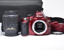 Nikon D3200 24.2 MP Digital SLR Camera Red w/ 18-55mm lens JPN Exc   2709147