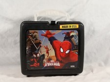 Ultimate Spiderman Black Lunchbox Thermos Brand Made In The USA Spider-Man