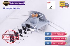 Amplified HDTV Outdoor Antenna 360 Rotation Digital HD 1080P 4K w Mount