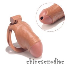 3D Printing Male Chastity Cage Device Realistic Design Men Lock Belt 4 Rings 541