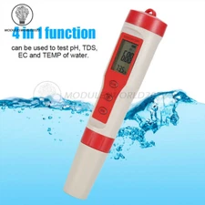 4 in 1 PH /EC/TDS/TEMP Digital Water Quality Monitor Aquarium Pool Water Tester