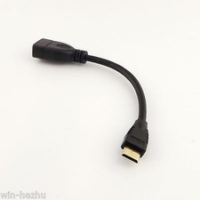 HDTV Mini HDMI-compatible Male to HDMI-compatible Female Converter Adapter Cable