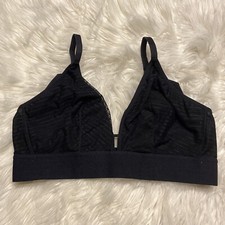 Lively Bralette Size 2 Black The Busty Wireless Mesh Back Closure