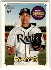 2018 Topps Heritage Yonny Chirinos Rookie #670 Tampa Bay Rays