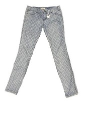 NWT Free People Boho Skinny Jeans WMN Size 27 Diamond Pattern Low Rise Defect