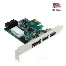  PCI Express 3 Port USB 3.0 20 Pin Power ESATA Adapter Controller Card