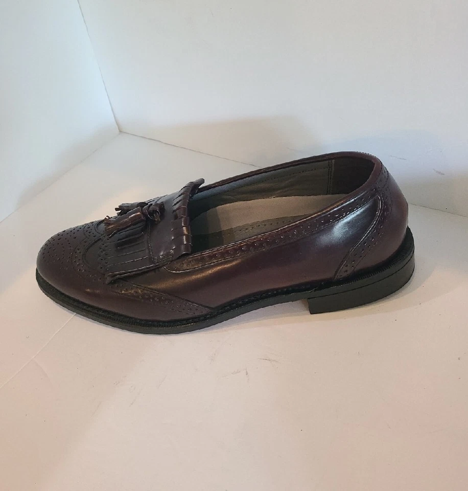 Zapatos de vestir Dexter Comfort para hombre cuero borgoña Kiltie borla punta de ala 11,5 M Foto 4 de 4