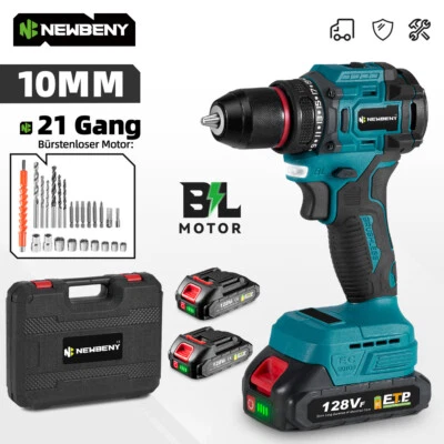 NEWBENY 10mm 21+1 Gänge Bohrschrauber Bohrmaschine Für 18V Makita Akku Akkuschrauber
