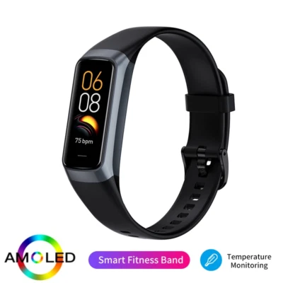 Slim Smart Watch Men Women Waterproof Fitness Health Tracker AMLOED Display C60