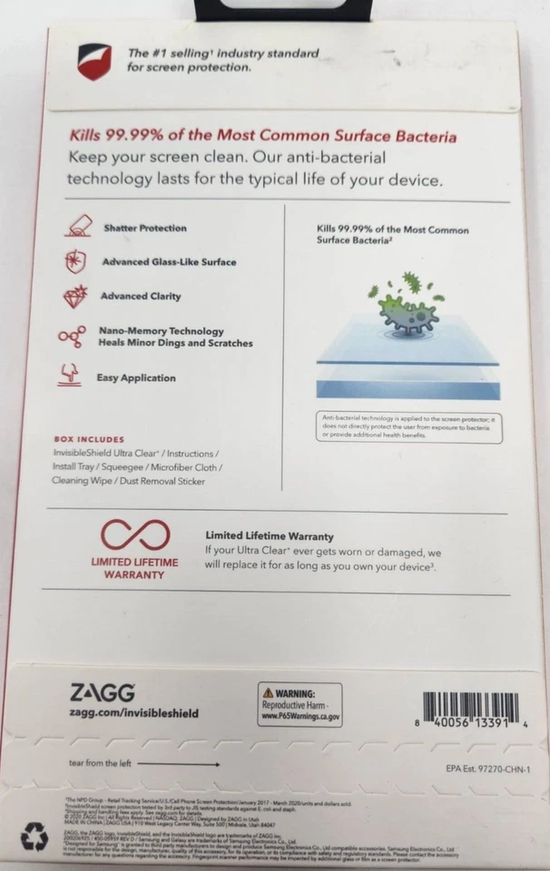 Ultra Clear Advanced Scratch Shatter Screen Protector for Samsung Galaxy Note 20 - Image 2 of 2