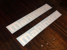 Mahindra 4x4 Tractor 8inch White Sticker Vinyl Decal 2 Pack Loader Backhoe