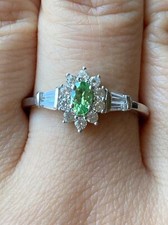 925 sterling silver natural peridot ring size 7.25