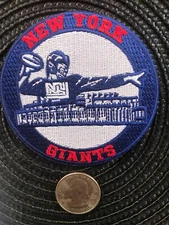 NY New York Giants Vintage Embroidered Iron On Patch  3” X 3”