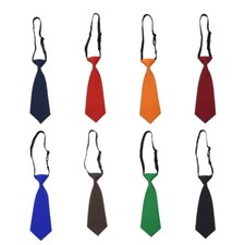 School Boy Tie Kids Children Wedding Necktie Soft Elasticated Buckle Ties